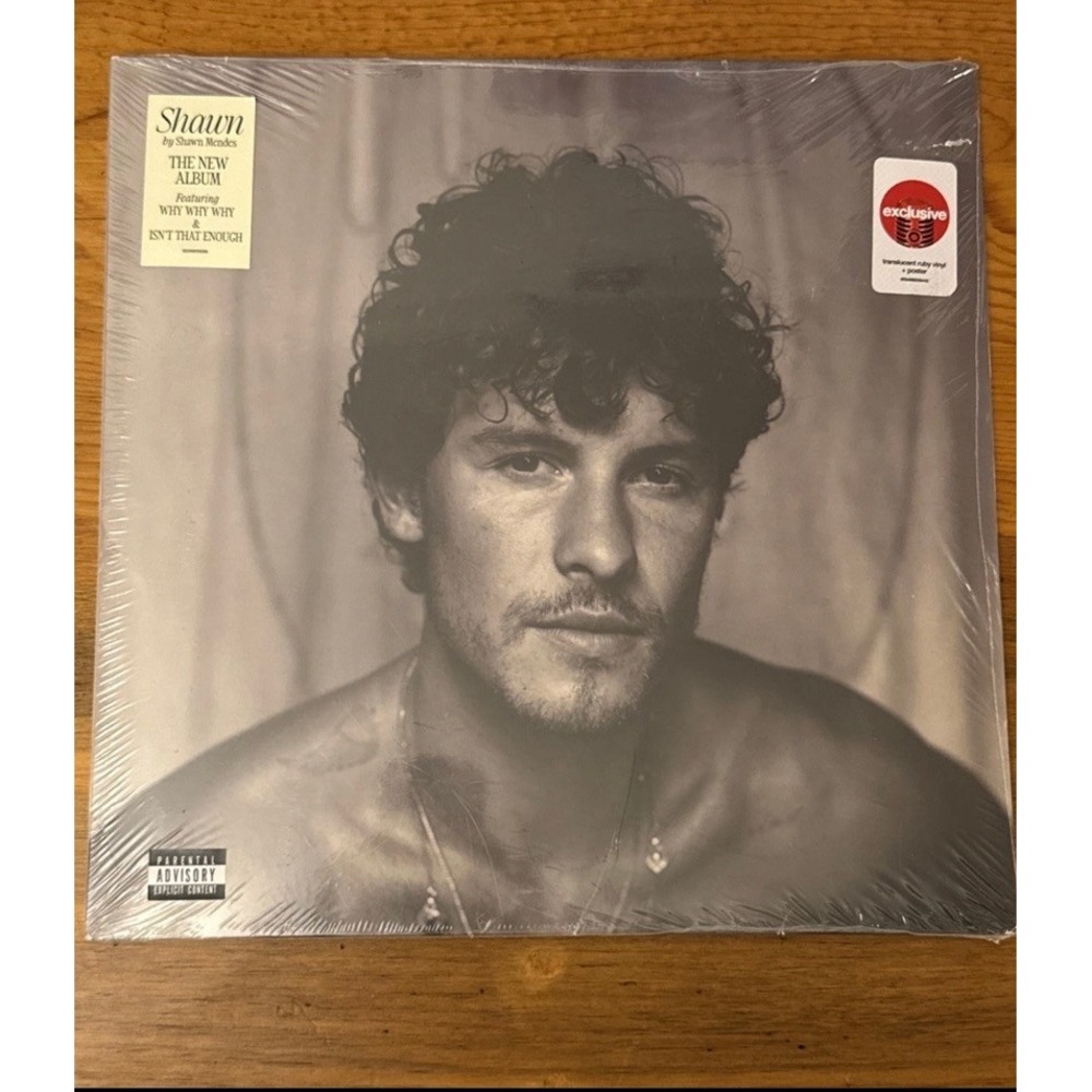Shawn Mendes Shawn Vinyl Album Translucent Ruby Target Exclusive LP + Poster NEW